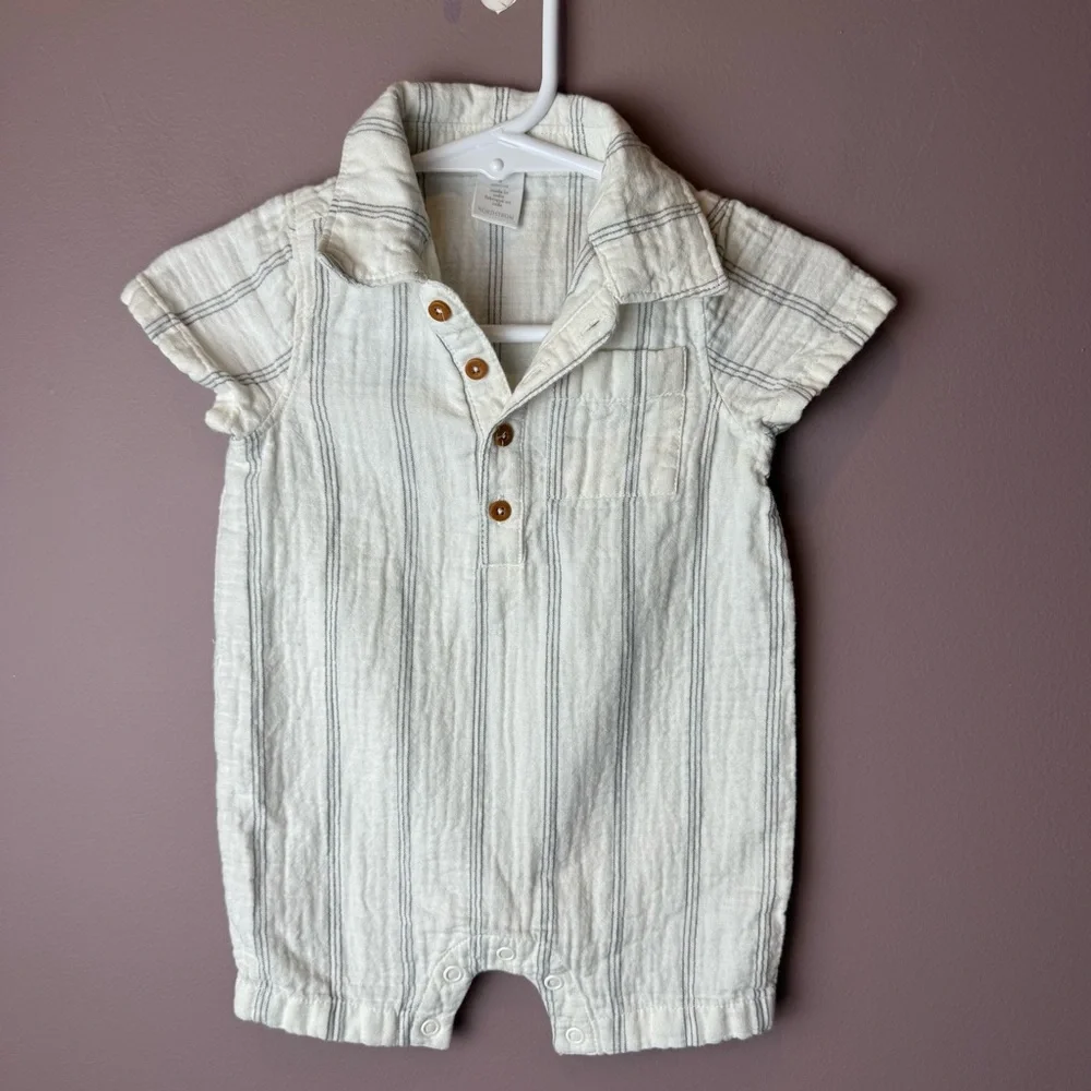 Nordstrom Cotton Gauze Romper 3M